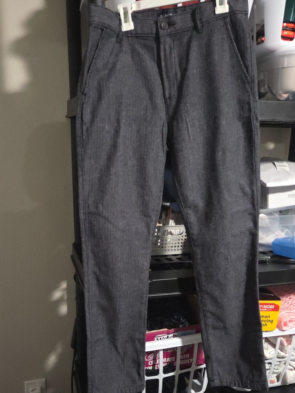 Kids' Casual Straight-Leg Pants in Dark Gray